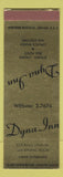 Matchbook Cover - Dyna Inn Detroit MI WEAR SAMPLE