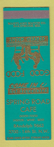 Matchbook Cover - Spring Road Cafe  SAMPLE