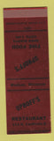 Matchbook Cover - Uphoff's Restaurant Madison WI SAMPLE