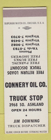 Matchbook Cover - Connery Oil Truck Shop Chicago IL SAMPLE