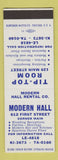 Matchbook Cover - Modern Hall Tip Top Room SAMPLE