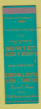 Matchbook Cover - Barbour & Gustin Allen Thatcher Funeral Home SAMPLE