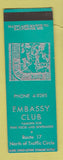 Matchbook Cover - Embassy Club WEAR SAMPLE
