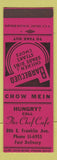 Matchbook Cover - Chef Cafe Chow Mein BBQ SAMPLE