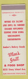 Matchbook Cover - Mac's Grill Chicago IL SAMPLE