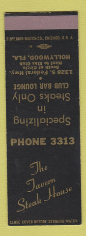 Matchbook Cover - The Tavern Steak House Hollywood FL SAMPLE