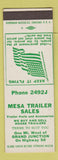 Matchbook Cover - Mesa Trailer Sales Grand Junction Colorado SAMPLE
