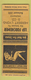 Matchbook Cover - Lep Forcheimer Herbert Lyons Insurance Chicago? Girlie BOBTAIL