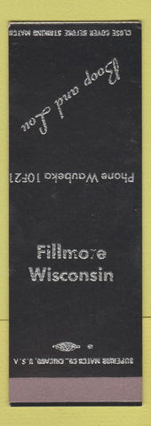 Matchbook Cover - Boop and Lou Fillmore WI SAMPLE