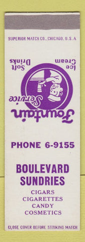 Matchbook Cover - Boulevard Sundries SAMPLE