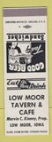 Matchbook Cover - Low Moor Tavern Cafe Low Moor IA SAMPLE