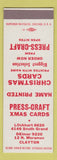 Matchbook Cover - Press Craft Christmas Cards Clayton MO SAMPLE