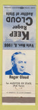 Matchbook Cover - Roger Cloud Auditor of State Election 1966 Columbus OH