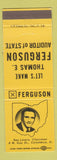 Matchbook Cover - Thoms Ferguson for Auditor of State Columbus OH Ohio