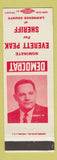 Matchbook Cover - Everett Peak for Sheriff Lawrence County PA New Castle