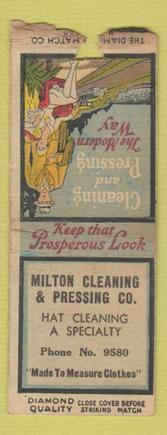Matchbook Cover - Milton Cleaning Pressing WEAR DQ BOBTAIL