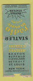 Matchbook Cover - Statler Hotels WEAR DQ BOBTAIL