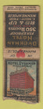 Matchbook Cover - Dyckman Hotel Minneapolis MN WORN DQ BOBTAIL