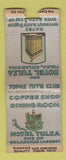Matchbook Cover - Hotel Tulsa OK DQ BOBTAIL