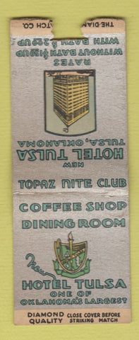 Matchbook Cover - Hotel Tulsa OK DQ BOBTAIL