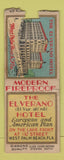 Matchbook Cover - El Verano Hotel West Palm Beach FL DQ BOBTAIL