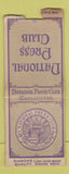 Matchbook Cover - National Press Club Washington DC DQ BOBTAIL