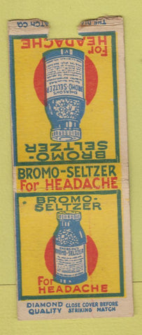 Matchbook Cover - Bromo Selzer for Headaches DQ BOBTAIL