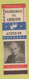 Matchbook Cover - Herb McGlinchey for Congress Election PA Pennsylvania