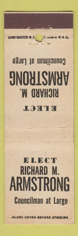Matchbook Cover - Richard M Armstrong Councilman Election