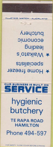 Matchbook Cover - Hygienic Butchery Hamilton New Zealand