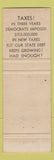 Matchbook Cover - Sandy Unger for Representative elections