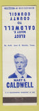 Matchbook Cover - Mary E Caldwell County Council Election