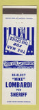 Matchbook Cover - Mike Lombardi for Sheriff Election