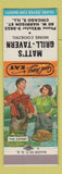 Matchbook Cover - Matt's Grill Tavern Chicago IL SAMPLE? WEAR