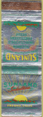 Matchbook Cover - Sunland Fertilizers Seeds Fresno CA