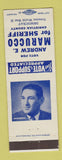 Matchbook Cover - Andrew E Marucco Sheriff Election Christian County IL