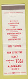 Matchbook Cover - Robert L Tosi Alderman Election