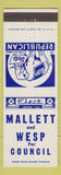 Matchbook Cover - Mallett and West Council Election Republicans