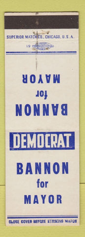 Matchbook Cover - Bannon for Mayor Election