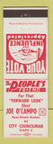 Matchbook Cover - Joe O'Campo City Councilman Election Santa Ana? CA?