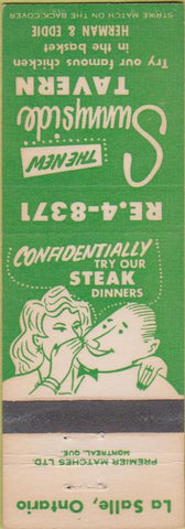 Matchbook Cover - Sunnyside Tavern LaSalle ON