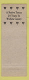 Matchbook Cover - EM Friend County Commissioner Wichita County TX