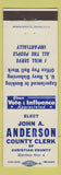 Matchbook Cover - John Anderson County Clerk Christian County IL