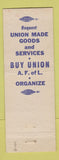 Matchbook Cover - Illinois State Federation of Labor Union Election