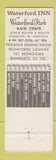 Matchbook Cover - Waterford Inn Park Horse Racing Chester WV