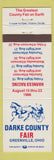 Matchbook Cover - Darke County Fair Greenville OH Harness Horse Racing 1986
