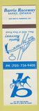 Matchbook Cover - Barrie Raceway Barrie ON Horse Racing
