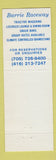 Matchbook Cover - Barrie Raceway Barrie ON Horse Racing