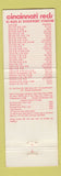 Matchbook Cover - 1981 Reds Baseball Cincinnati