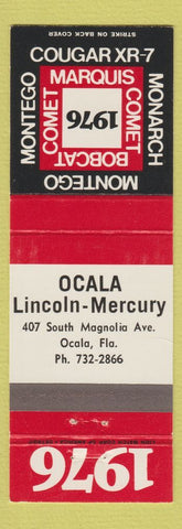 Matchbook Cover - 1976 Lincoln Mercury Ocala FL